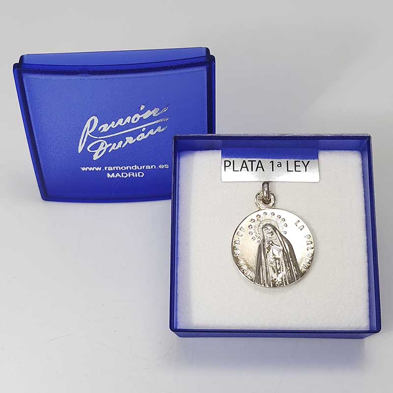 Medalla-plata-virgen-de la-paloma-20-estuche